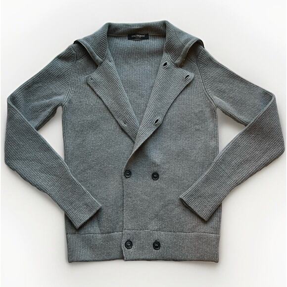 Golden Goose Double Breasted Rib Knit Cardigan Women’s M Biker Zip Neck EUC - Picture 1 of 10